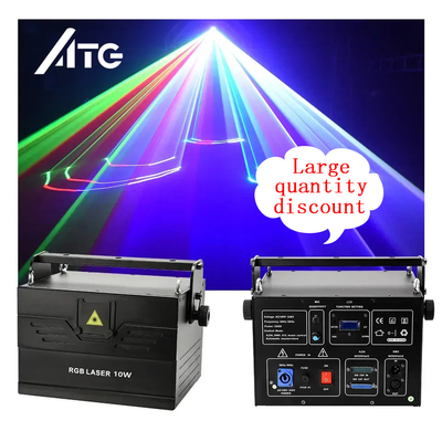 6kg 5-10W RGB 풀 컬러 라이트 디스코 나이트 클럽 특수 효과 LED 스테이지 라이트 야외 레이저 라이트 레이저 DJ