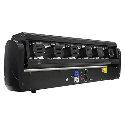 6pcs RGBW 6 눈 레이저 무대 빛 LED 빔 이동 머리 나이트 클럽 디스코 DJ