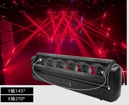 6 눈 움직이는 머리 LED 스테이지 조명 바 스윙 회전 RGB
