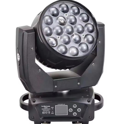 지원 디머 네 19pcs 큰 벌 눈 LED 이동 헤드 빔 DJ 장비에 대한 빛
