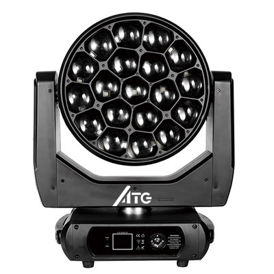 DMX512 무대 조명 DJ 조명 장비 19*20W Bee Eye Zoom 이동 헤드 라이트 이벤트 무대 웨딩 디스코